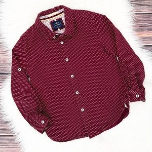 Maroon Polka Dot Button Down Shirt
